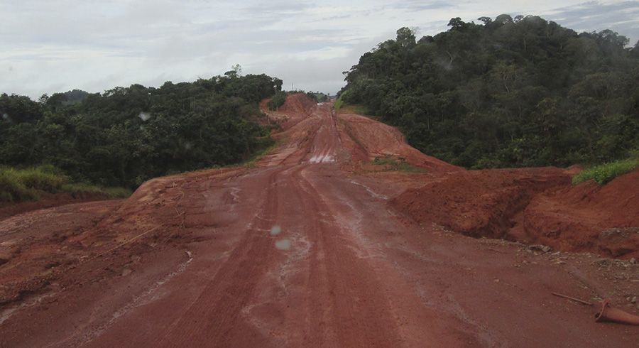 Trans-Amazonian Highway Runs Through The Amazon Forest